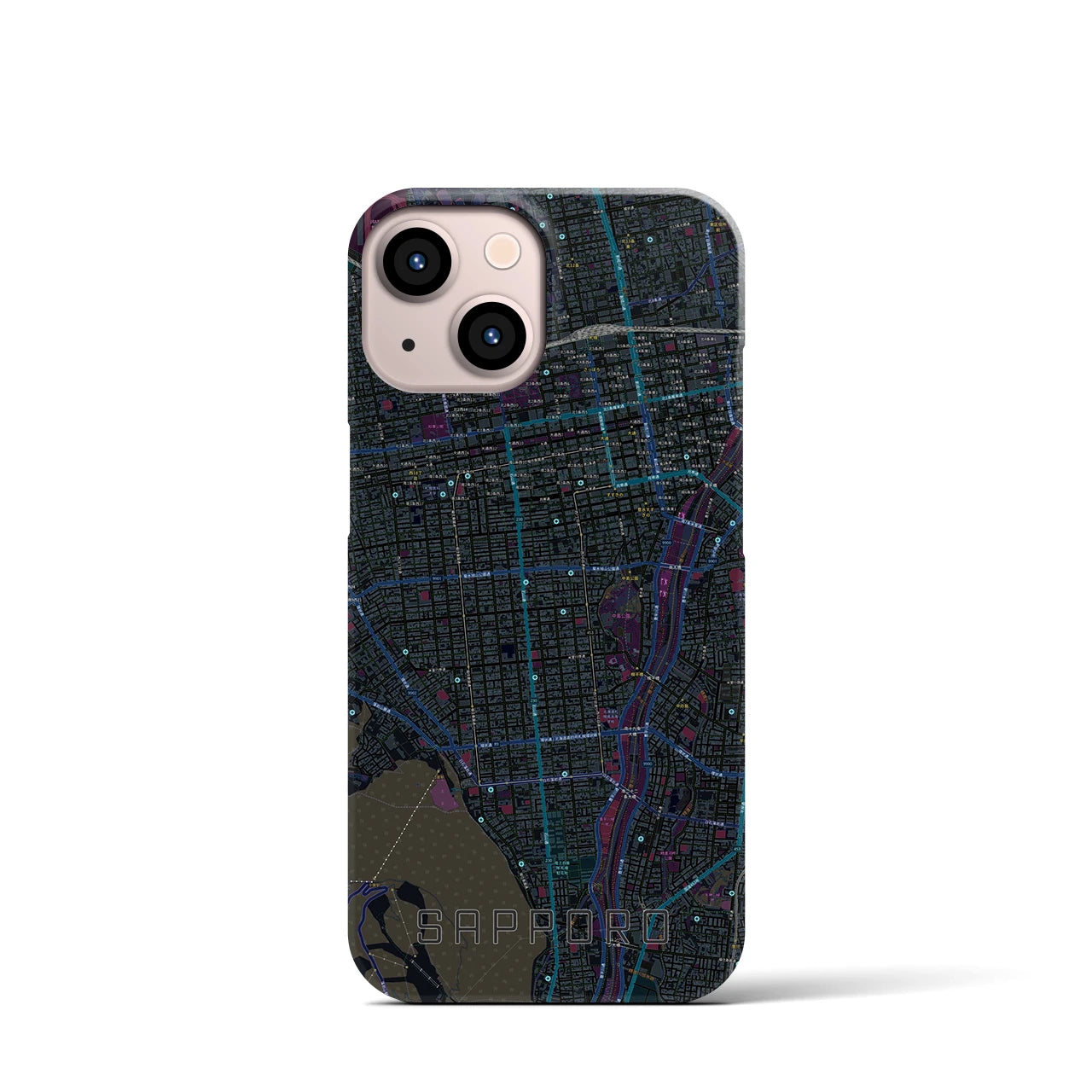 【札幌(北海道)】地図柄iPhoneケース(バックカバータイプ)