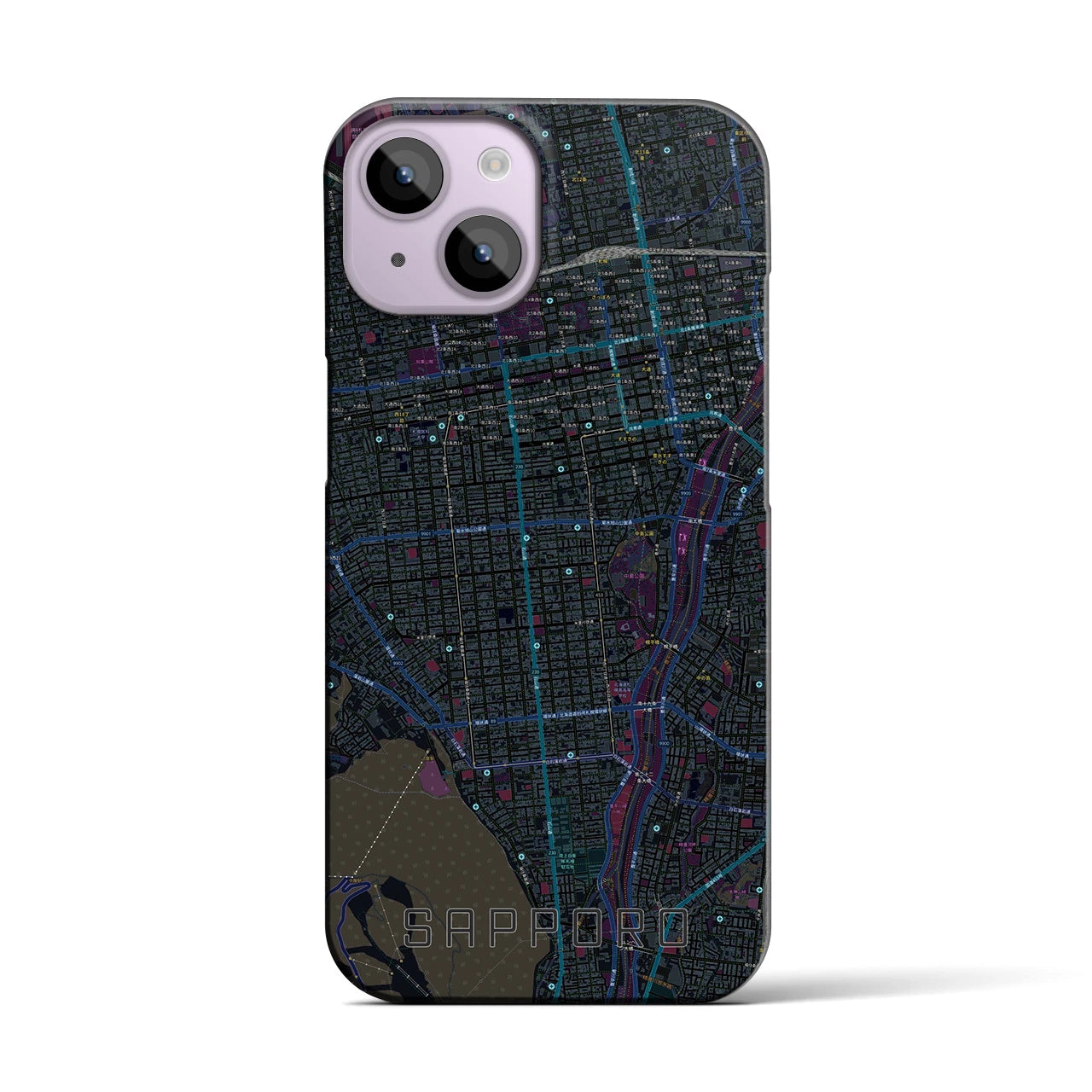 【札幌(北海道)】地図柄iPhoneケース(バックカバータイプ)