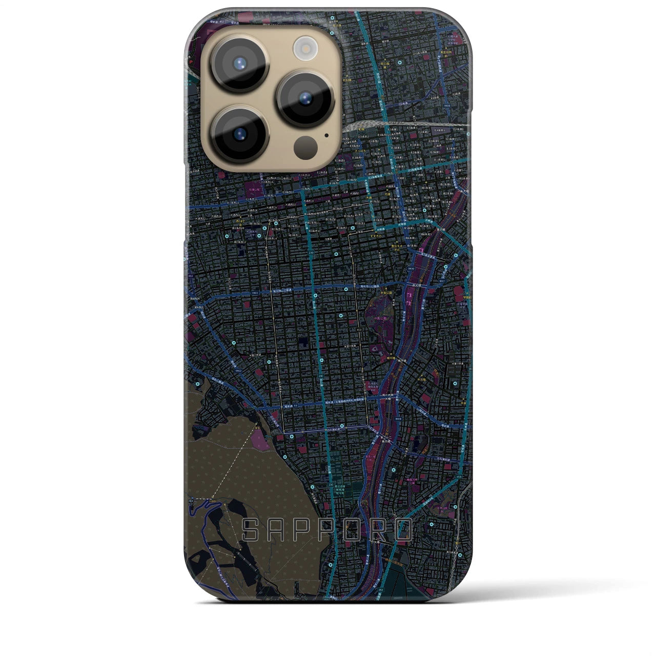 【札幌(北海道)】地図柄iPhoneケース(バックカバータイプ)