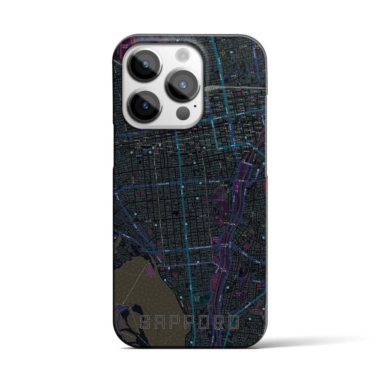 【札幌(北海道)】地図柄iPhoneケース(バックカバータイプ)