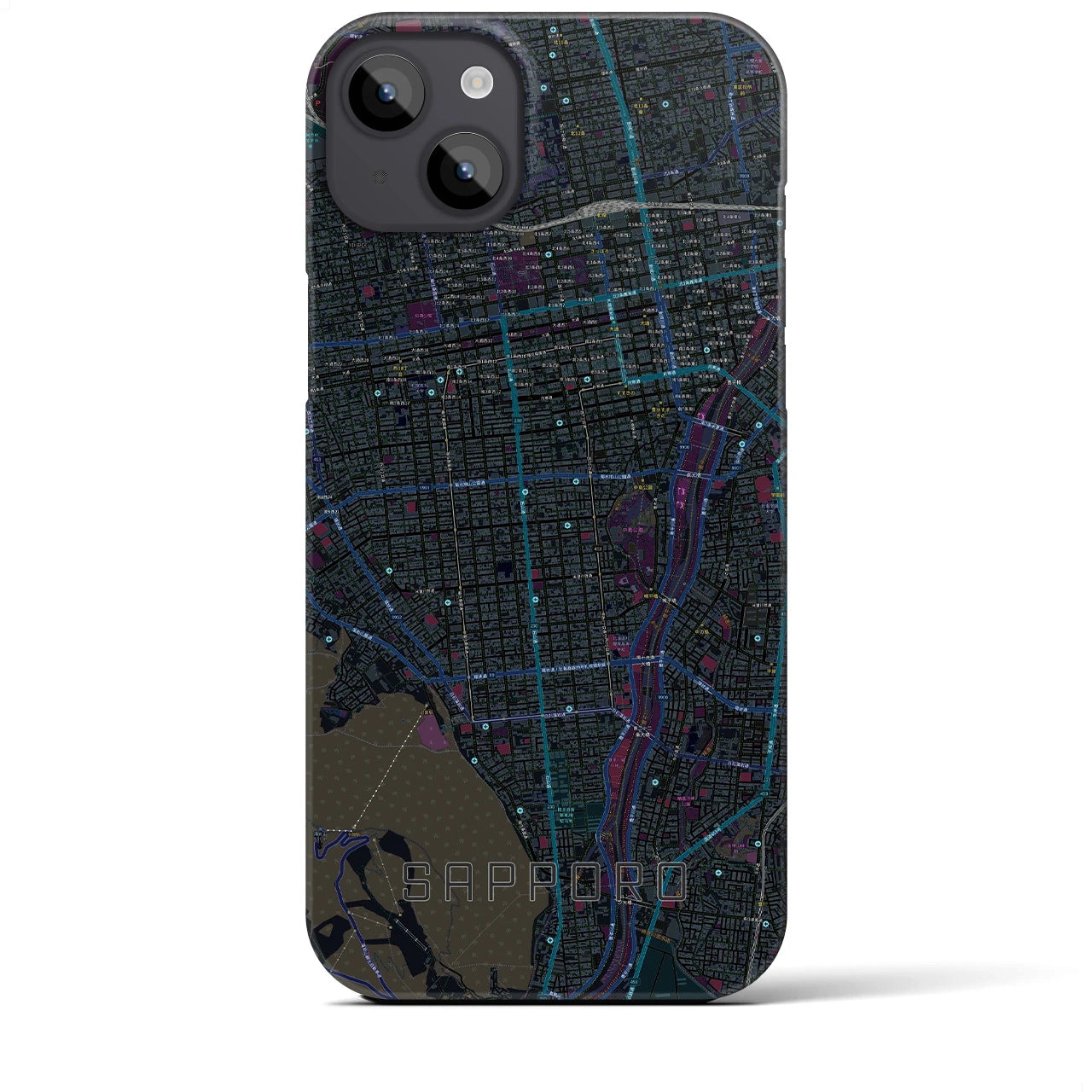 【札幌(北海道)】地図柄iPhoneケース(バックカバータイプ)