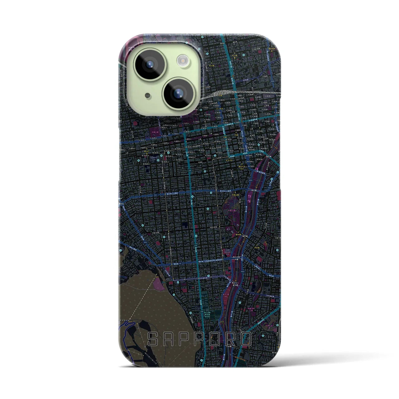 【札幌(北海道)】地図柄iPhoneケース(バックカバータイプ)