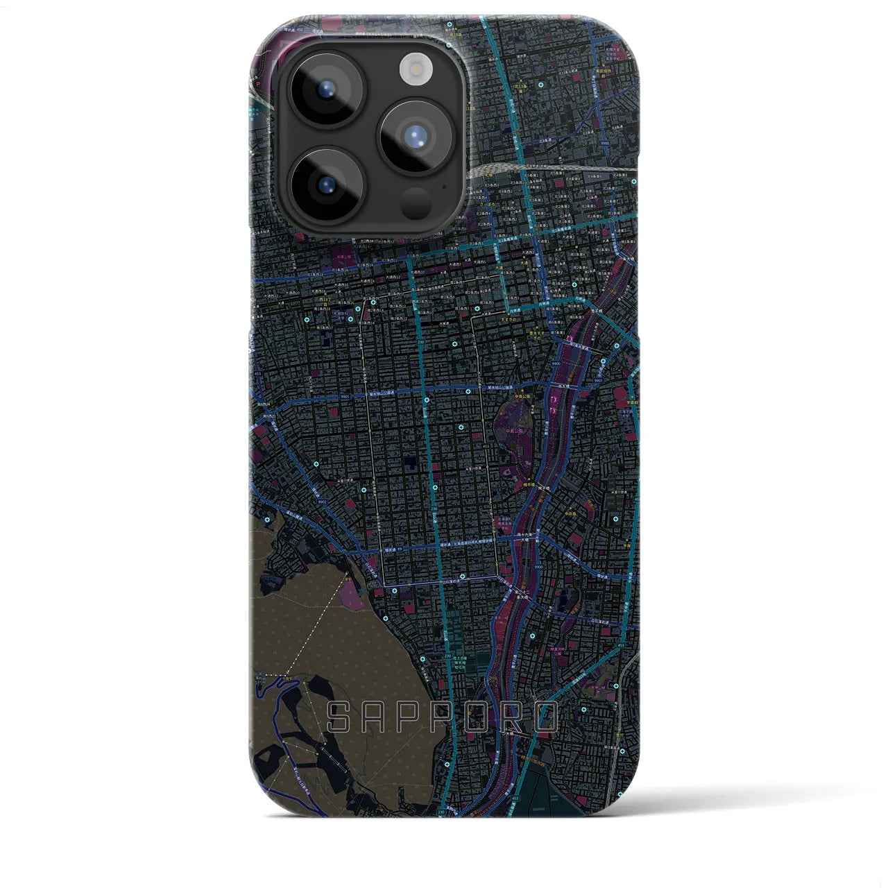 【札幌(北海道)】地図柄iPhoneケース(バックカバータイプ)