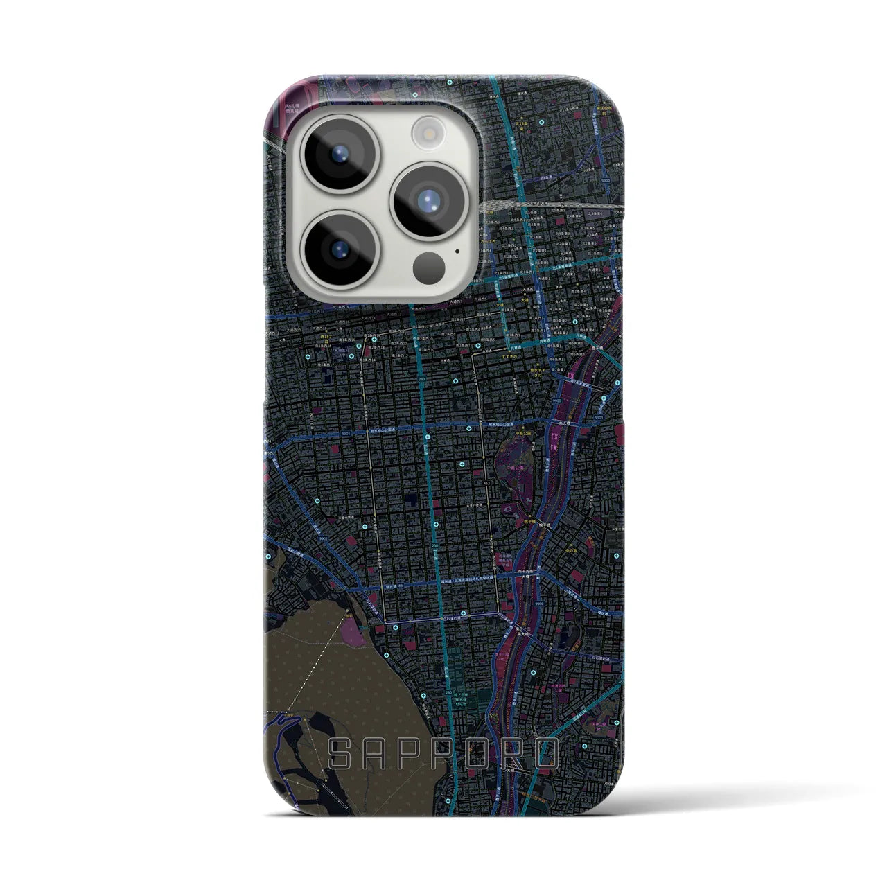 【札幌(北海道)】地図柄iPhoneケース(バックカバータイプ)