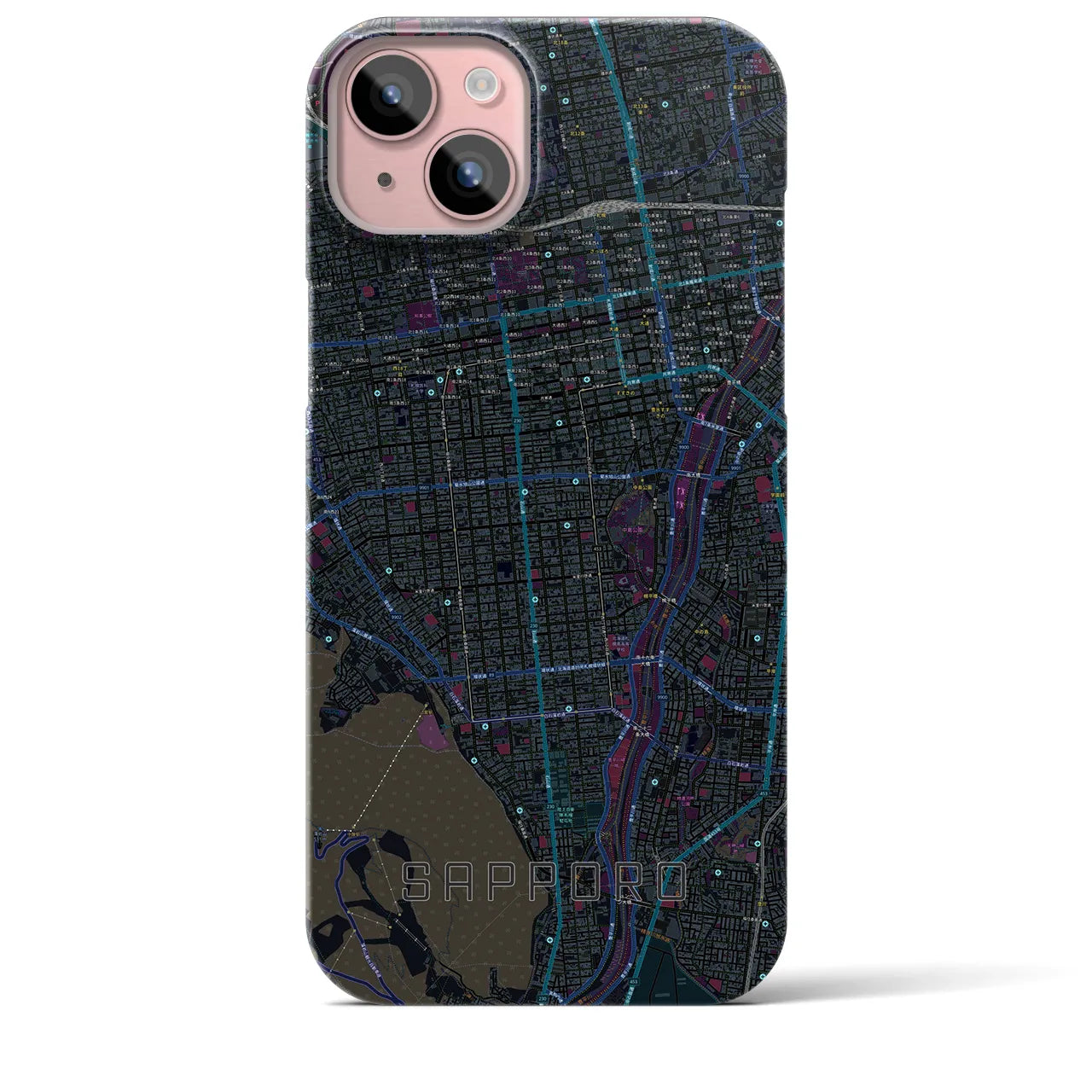 【札幌(北海道)】地図柄iPhoneケース(バックカバータイプ)