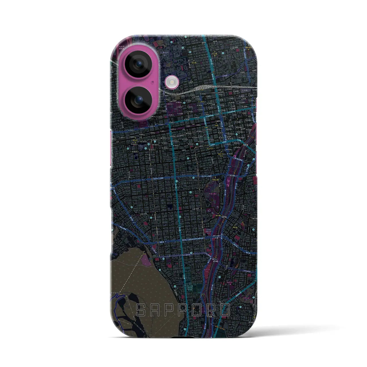 【札幌(北海道)】地図柄iPhoneケース(バックカバータイプ)