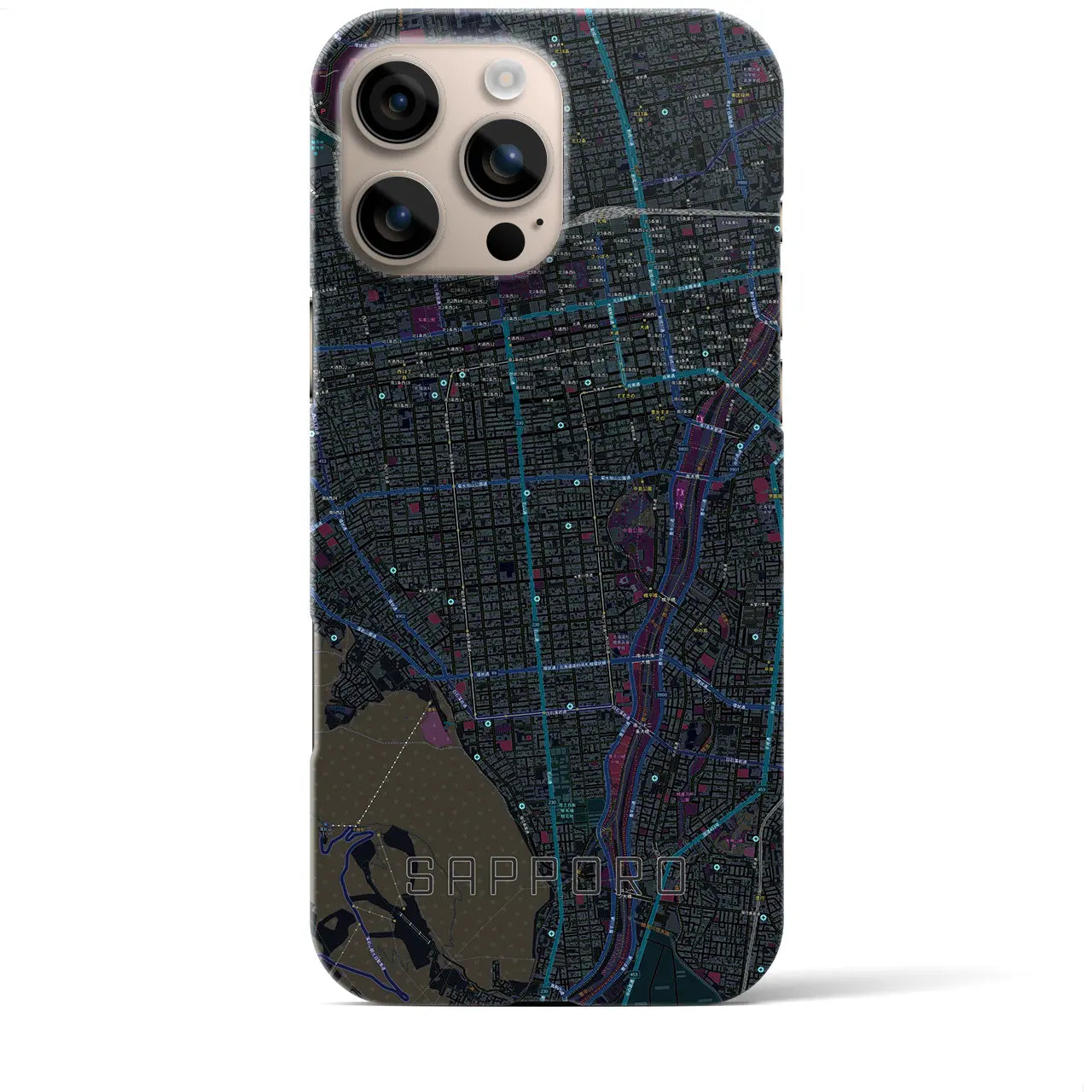 【札幌(北海道)】地図柄iPhoneケース(バックカバータイプ)
