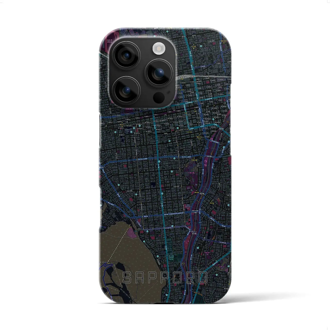 【札幌(北海道)】地図柄iPhoneケース(バックカバータイプ)