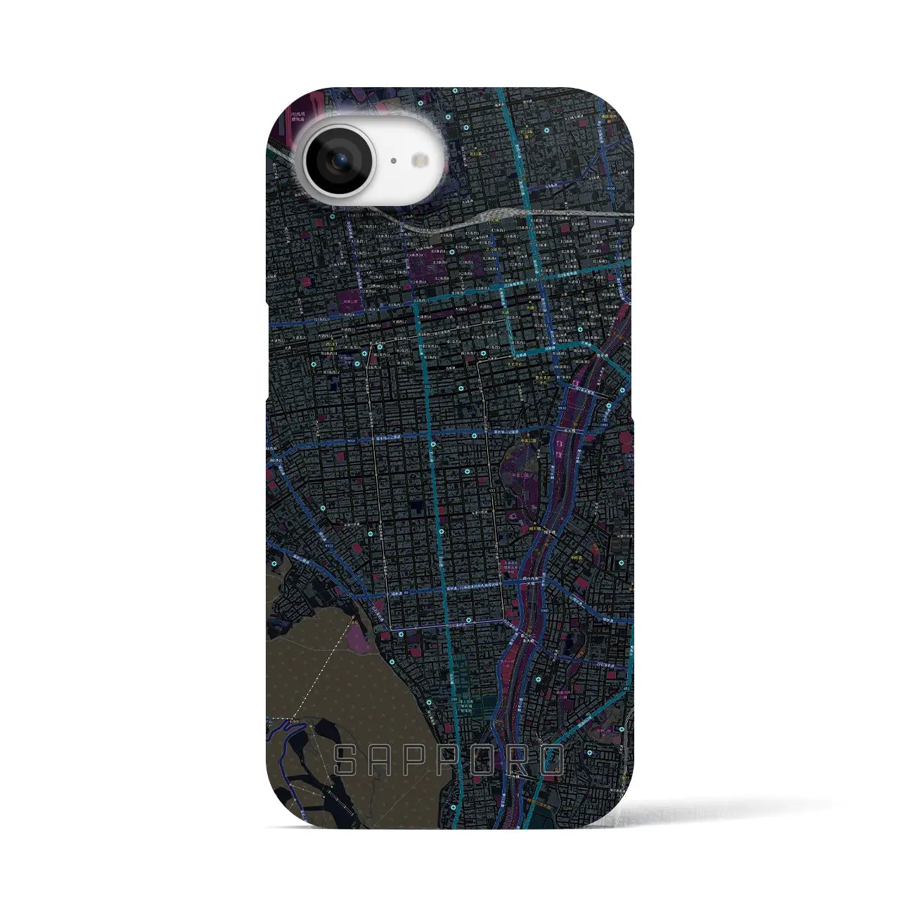 【札幌(北海道)】地図柄iPhoneケース(バックカバータイプ)