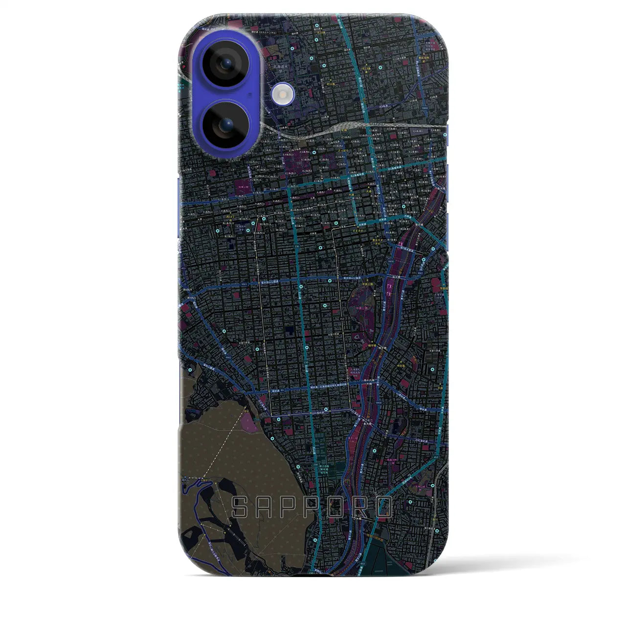 【札幌(北海道)】地図柄iPhoneケース(バックカバータイプ)