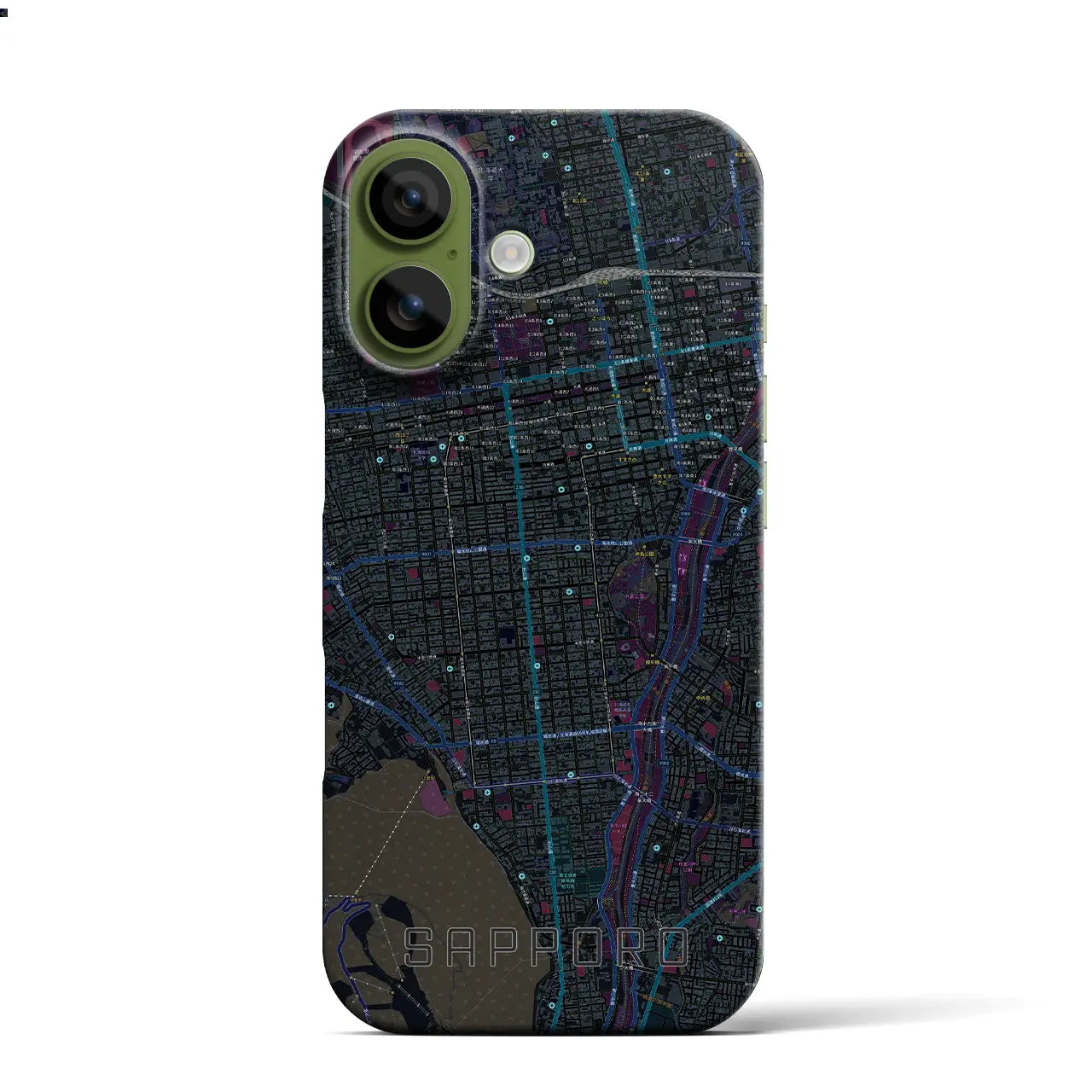 【札幌(北海道)】地図柄iPhoneケース(バックカバータイプ)