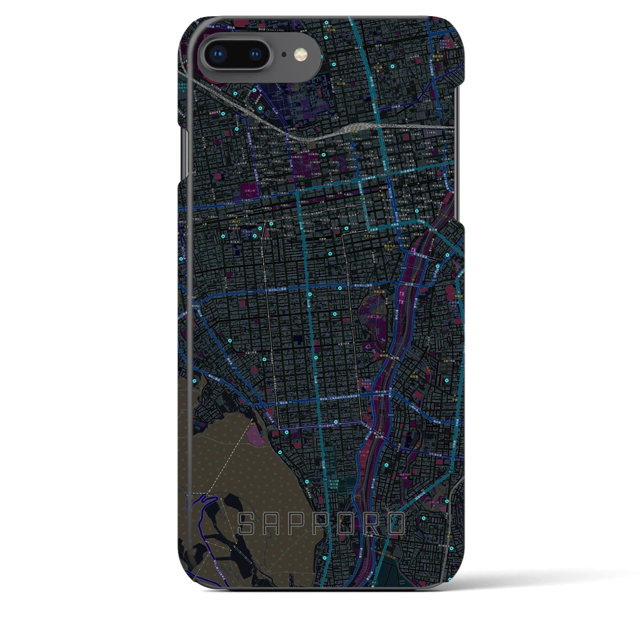 【札幌(北海道)】地図柄iPhoneケース(バックカバータイプ)