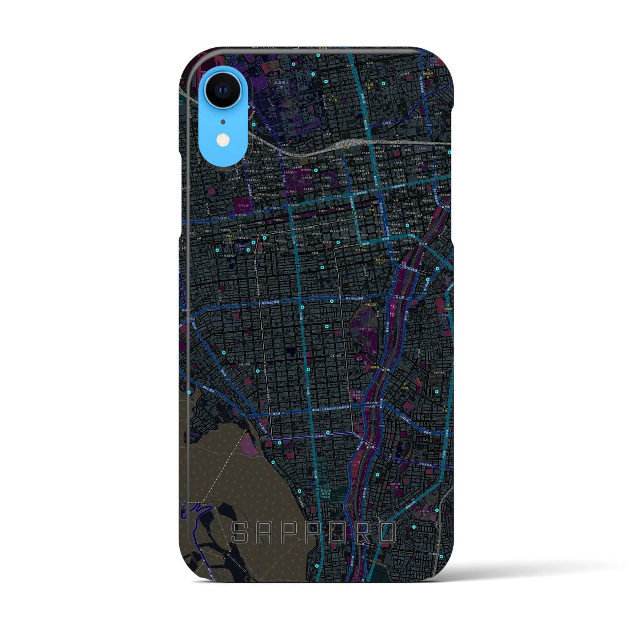 【札幌(北海道)】地図柄iPhoneケース(バックカバータイプ)