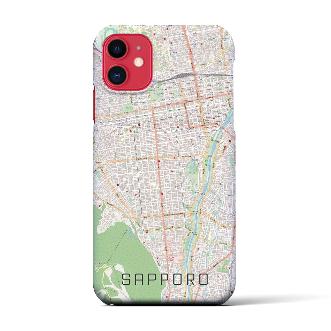 【札幌(北海道)】地図柄iPhoneケース(バックカバータイプ)
