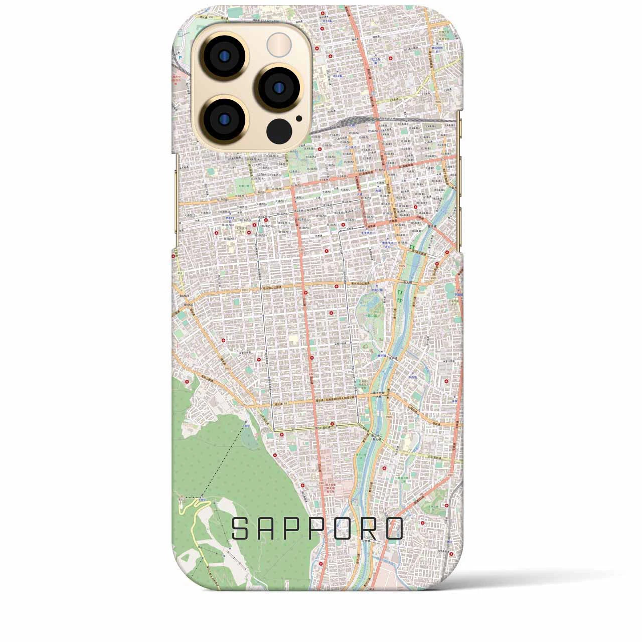 【札幌(北海道)】地図柄iPhoneケース(バックカバータイプ)