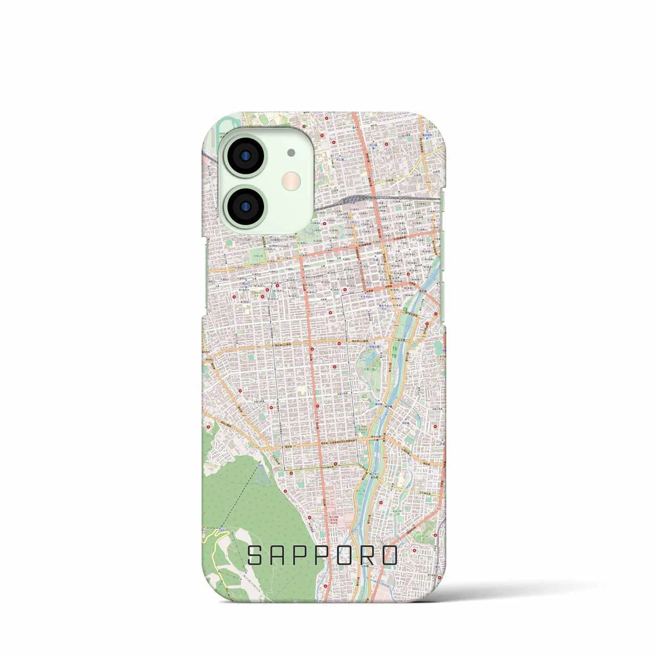 【札幌(北海道)】地図柄iPhoneケース(バックカバータイプ)
