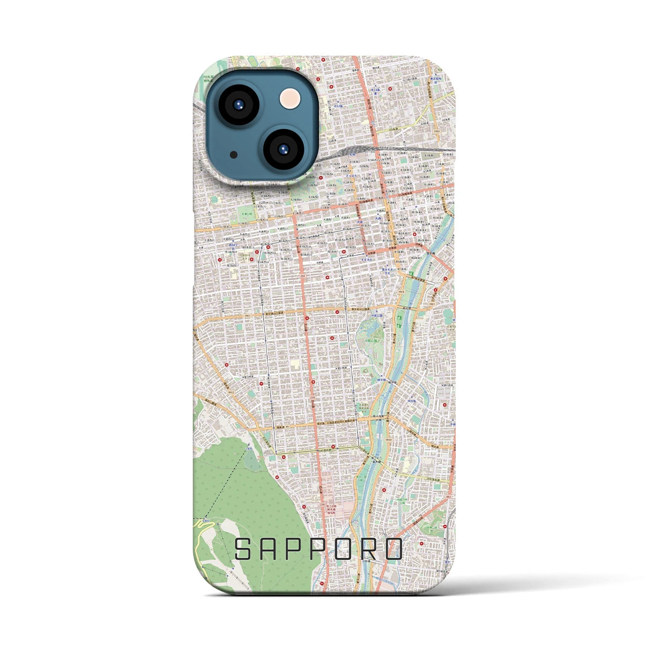 【札幌(北海道)】地図柄iPhoneケース(バックカバータイプ)