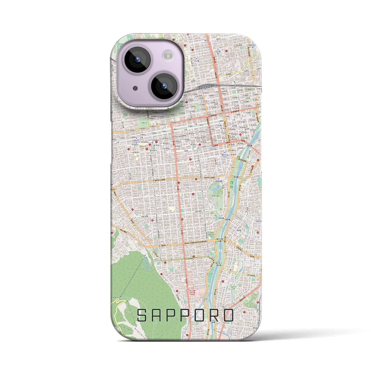 【札幌(北海道)】地図柄iPhoneケース(バックカバータイプ)