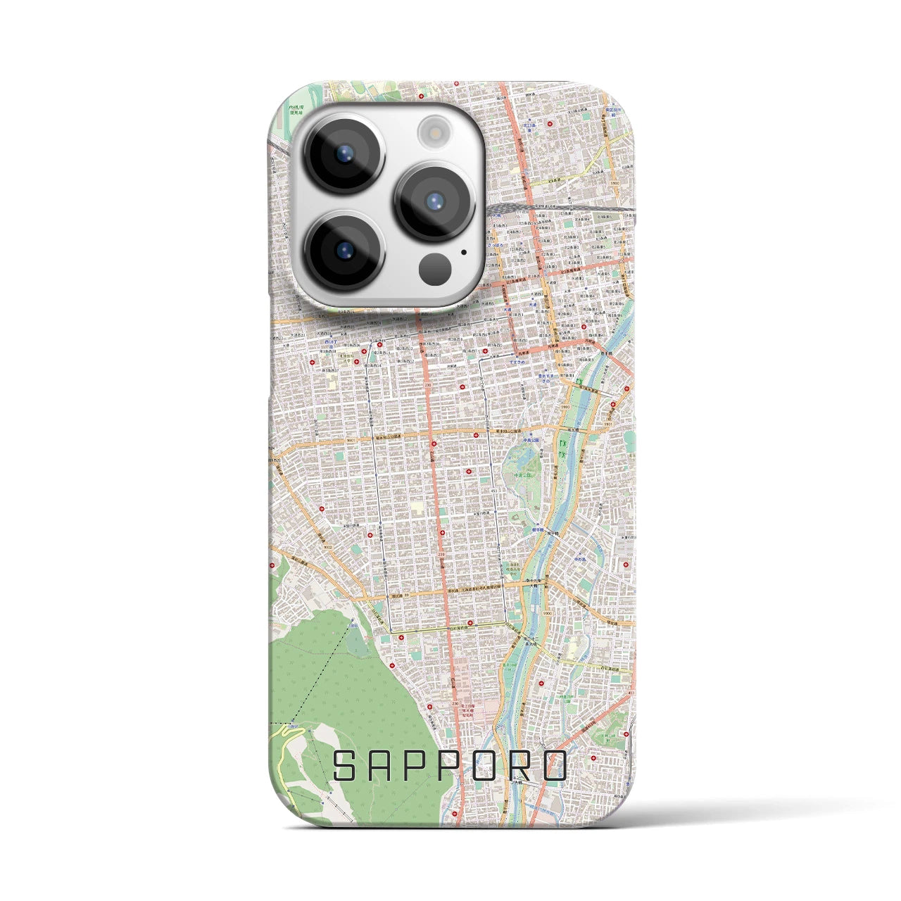 【札幌(北海道)】地図柄iPhoneケース(バックカバータイプ)