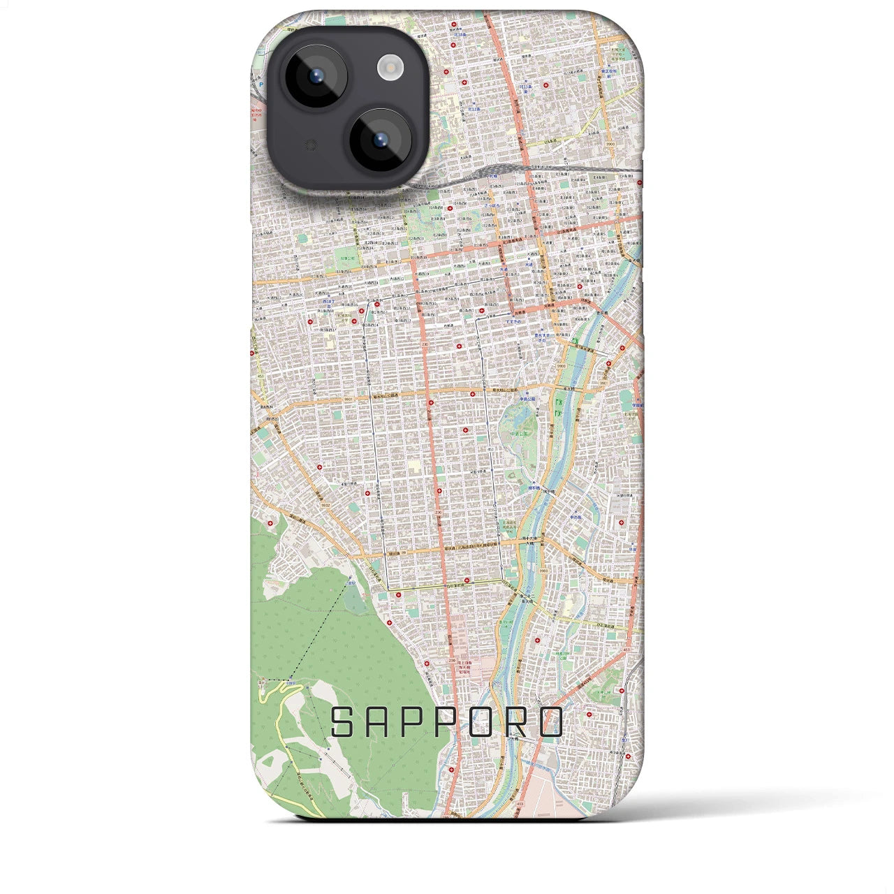 【札幌(北海道)】地図柄iPhoneケース(バックカバータイプ)