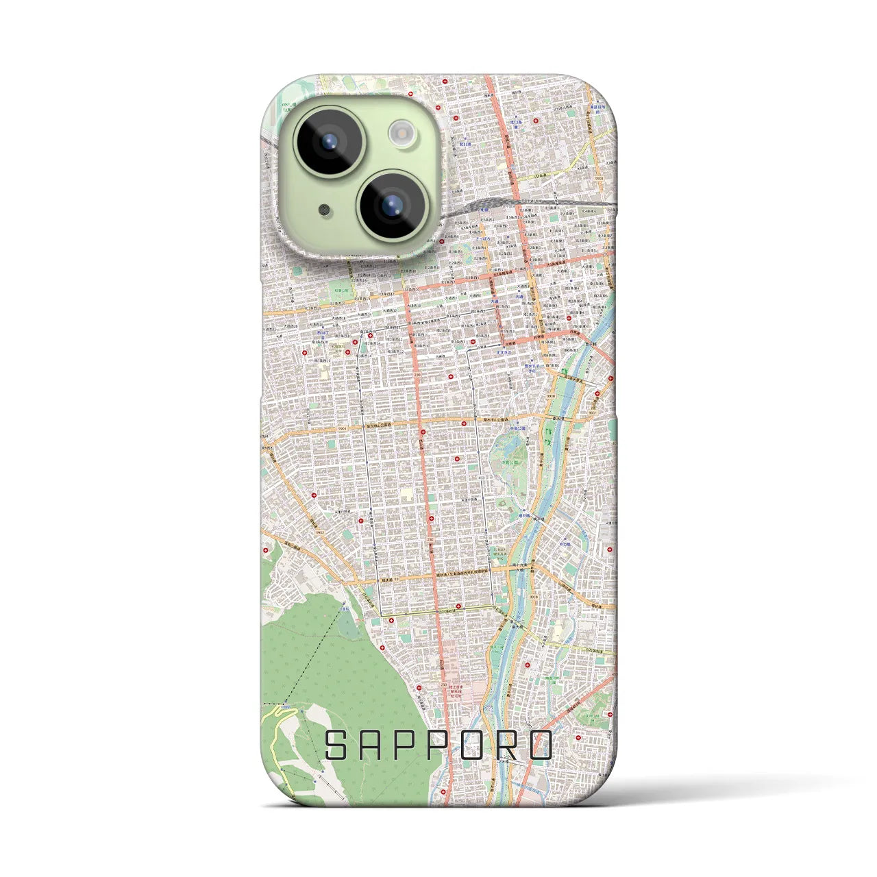 【札幌(北海道)】地図柄iPhoneケース(バックカバータイプ)