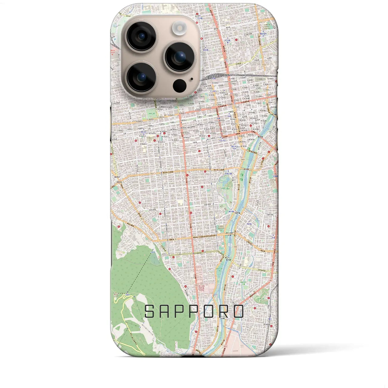 【札幌(北海道)】地図柄iPhoneケース(バックカバータイプ)