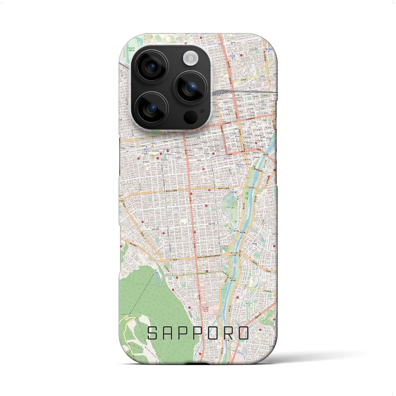 【札幌(北海道)】地図柄iPhoneケース(バックカバータイプ)