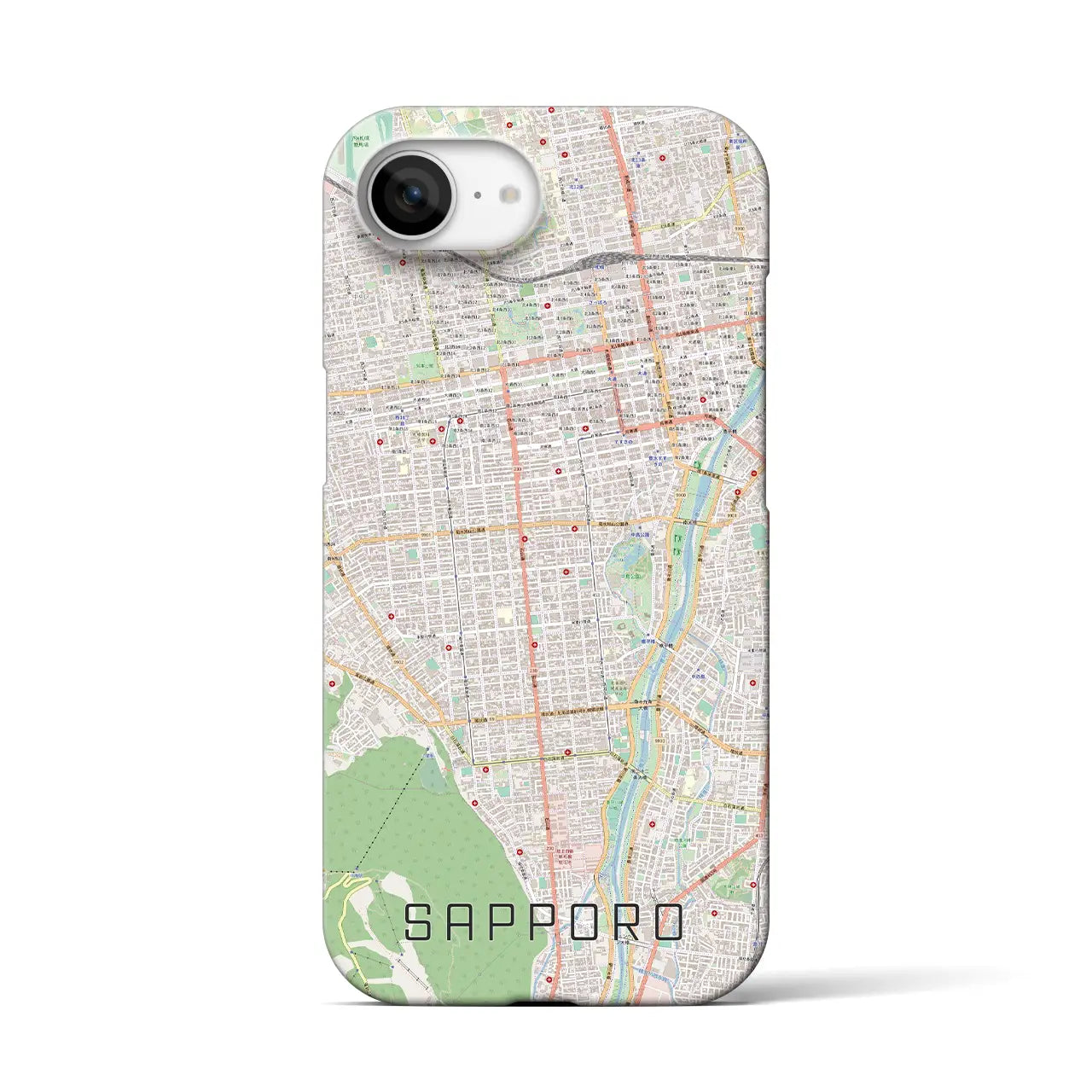 【札幌(北海道)】地図柄iPhoneケース(バックカバータイプ)