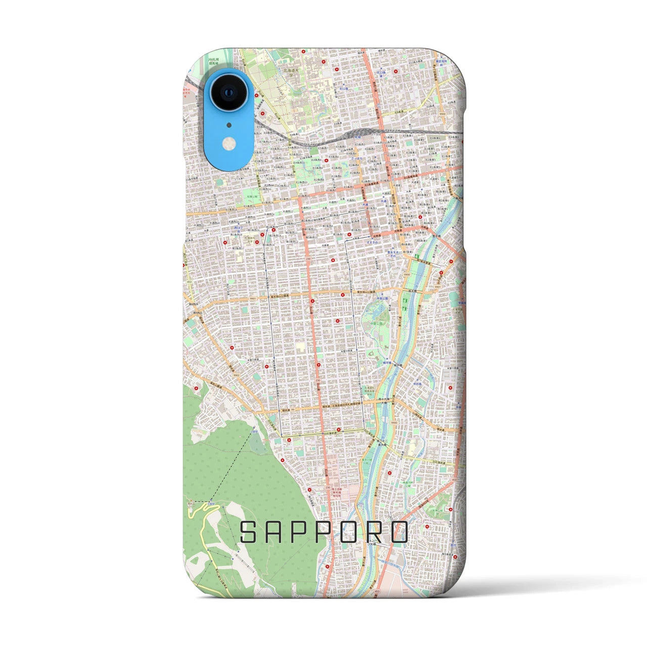 【札幌(北海道)】地図柄iPhoneケース(バックカバータイプ)
