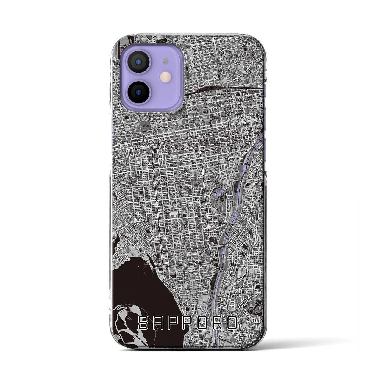 【札幌(北海道)】地図柄iPhoneケース(クリアタイプ)