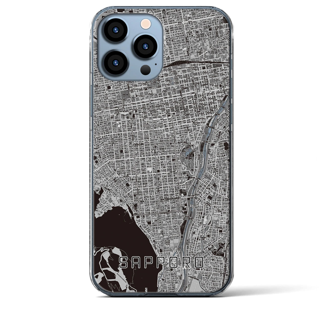 【札幌(北海道)】地図柄iPhoneケース(クリアタイプ)