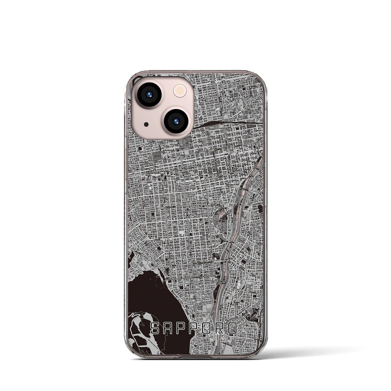 【札幌(北海道)】地図柄iPhoneケース(クリアタイプ)