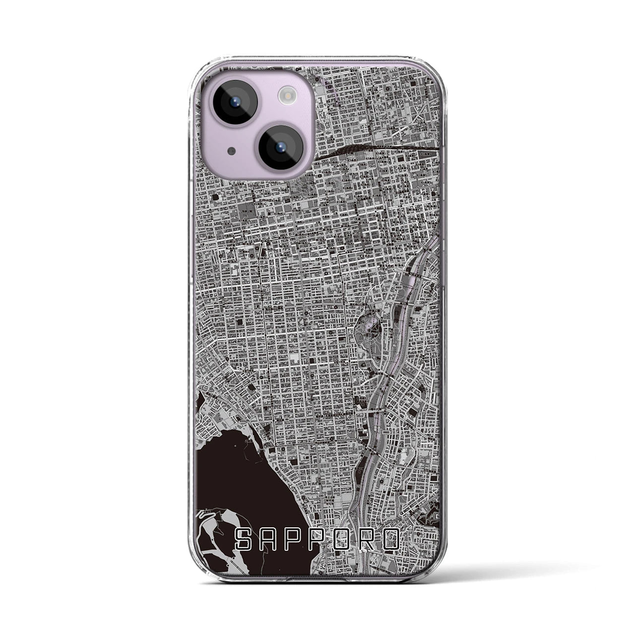 【札幌(北海道)】地図柄iPhoneケース(クリアタイプ)