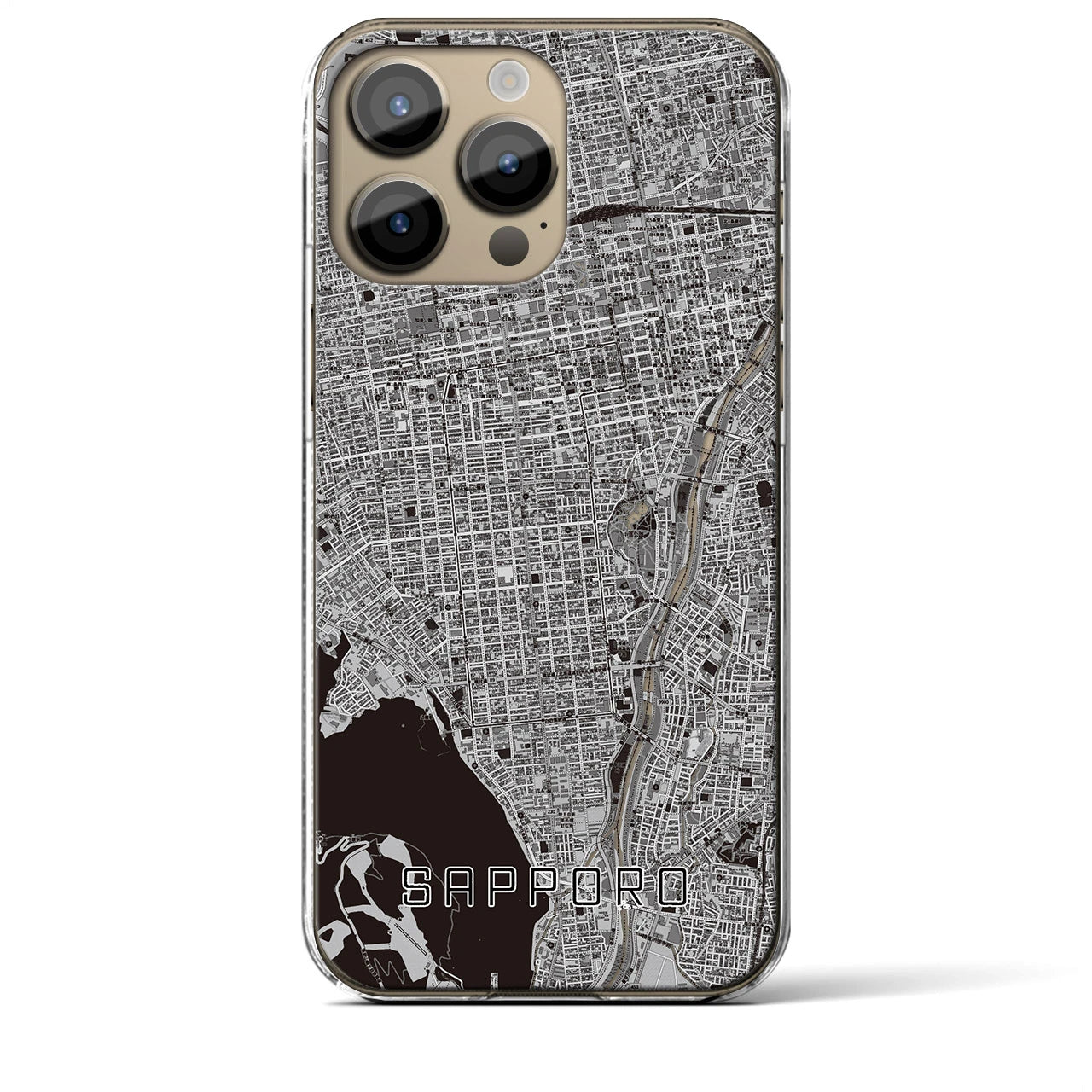 【札幌(北海道)】地図柄iPhoneケース(クリアタイプ)