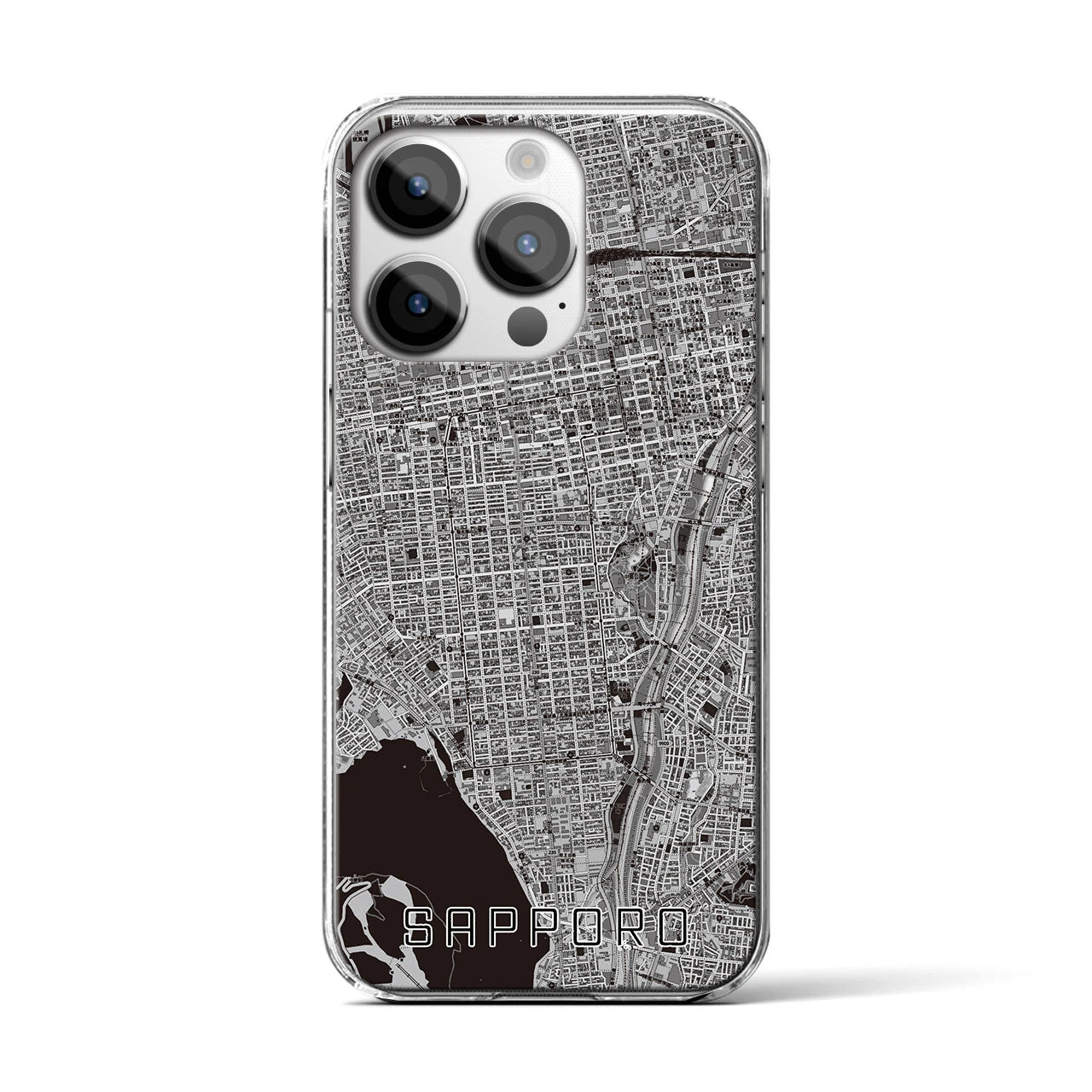【札幌(北海道)】地図柄iPhoneケース(クリアタイプ)