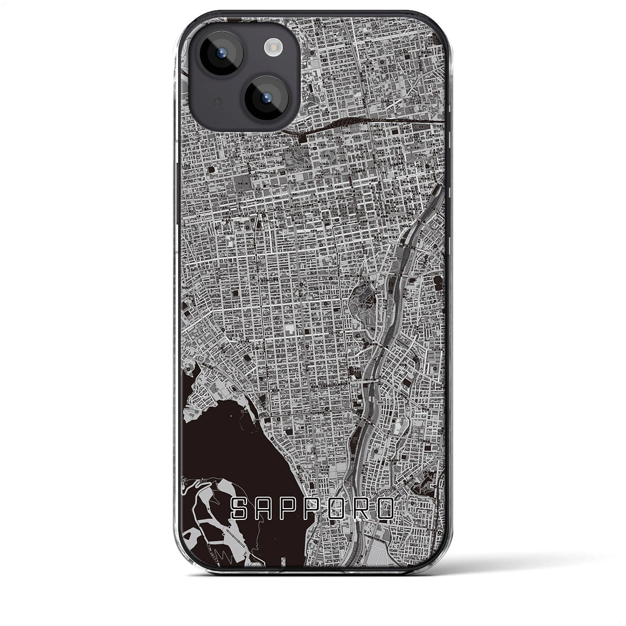【札幌(北海道)】地図柄iPhoneケース(クリアタイプ)