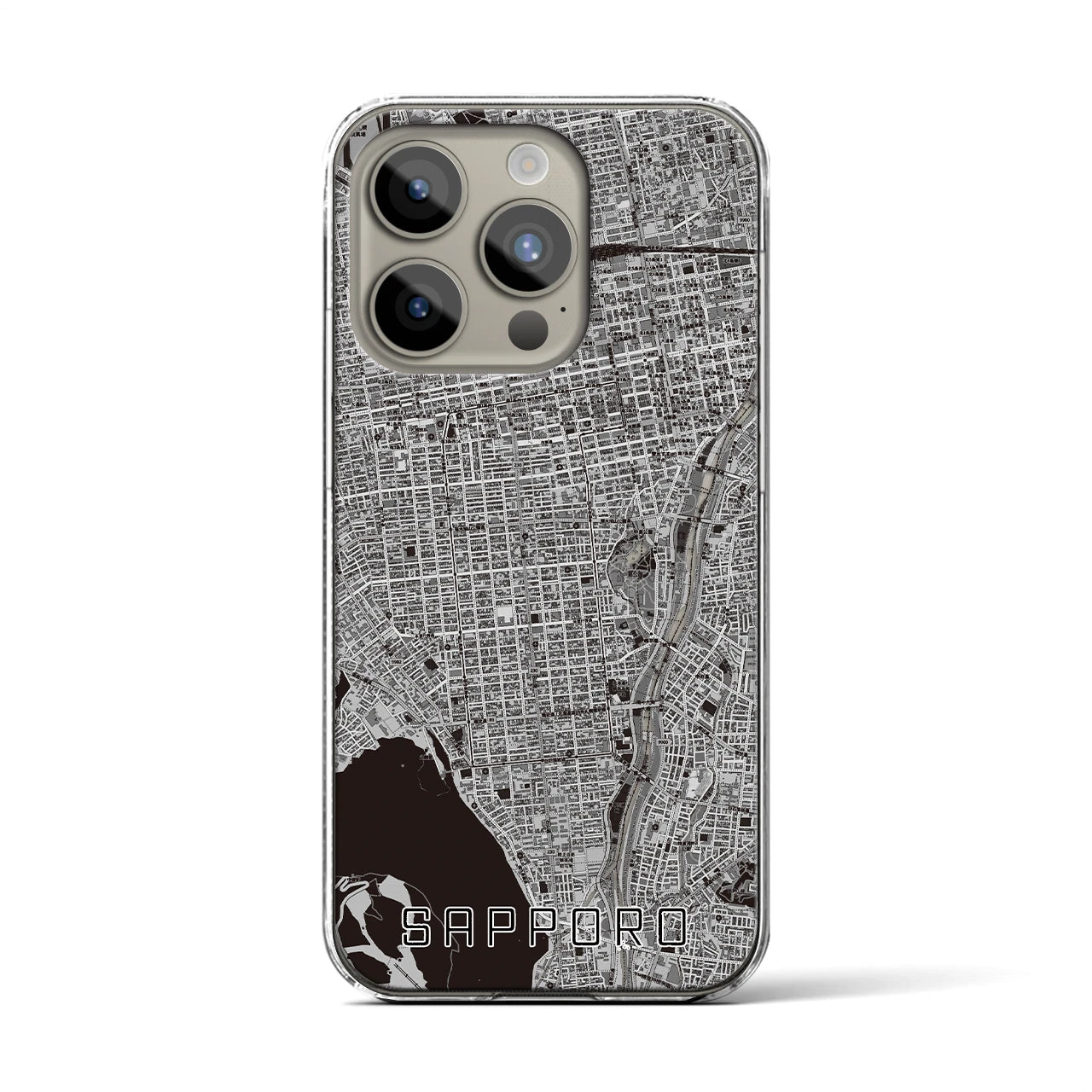 【札幌(北海道)】地図柄iPhoneケース(クリアタイプ)