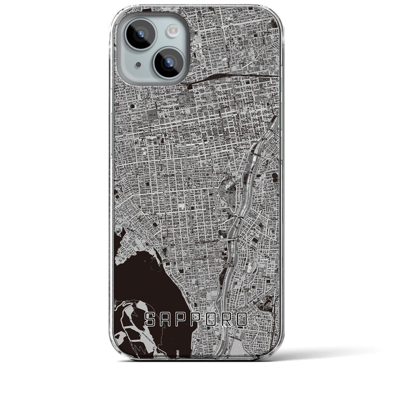 【札幌(北海道)】地図柄iPhoneケース(クリアタイプ)