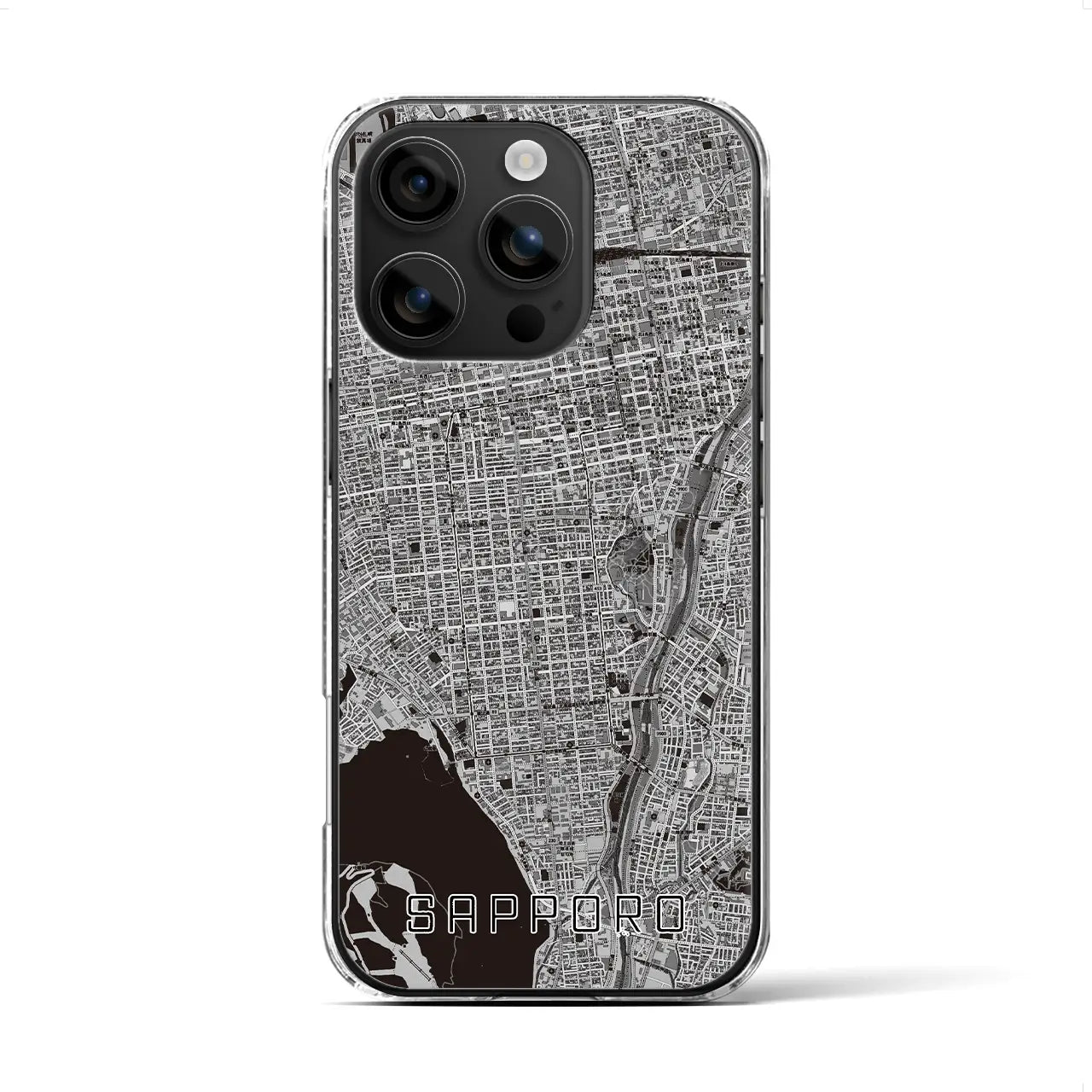 【札幌(北海道)】地図柄iPhoneケース(クリアタイプ)