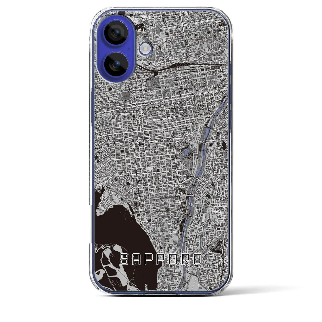 【札幌(北海道)】地図柄iPhoneケース(クリアタイプ)