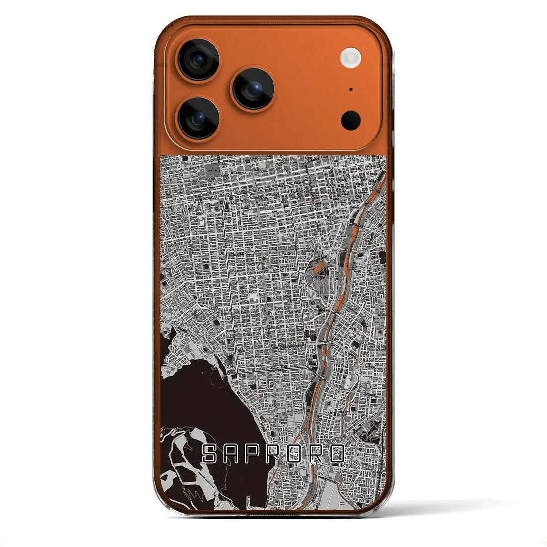 【札幌(北海道)】地図柄iPhoneケース(クリアタイプ)