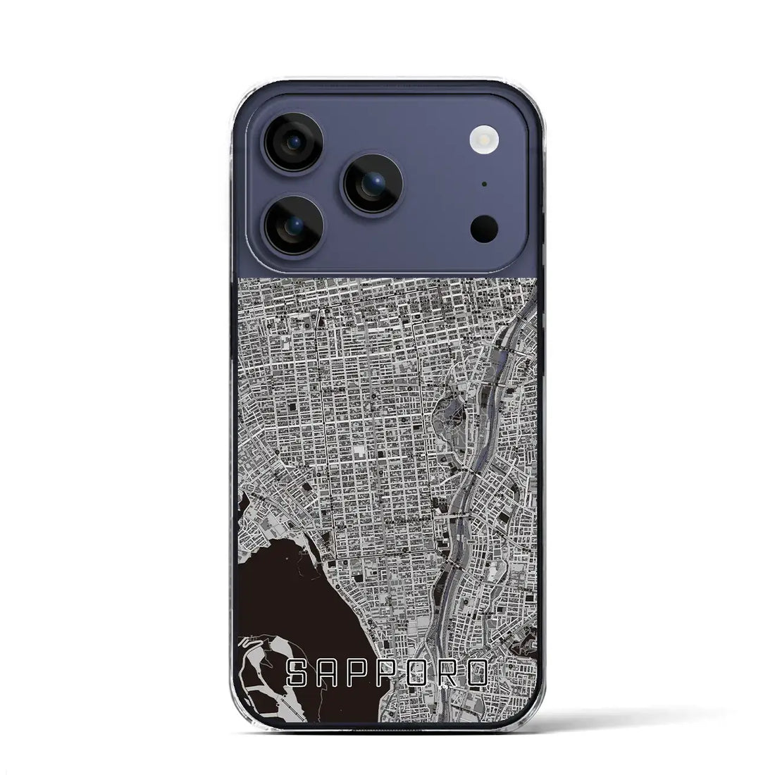 【札幌(北海道)】地図柄iPhoneケース(クリアタイプ)