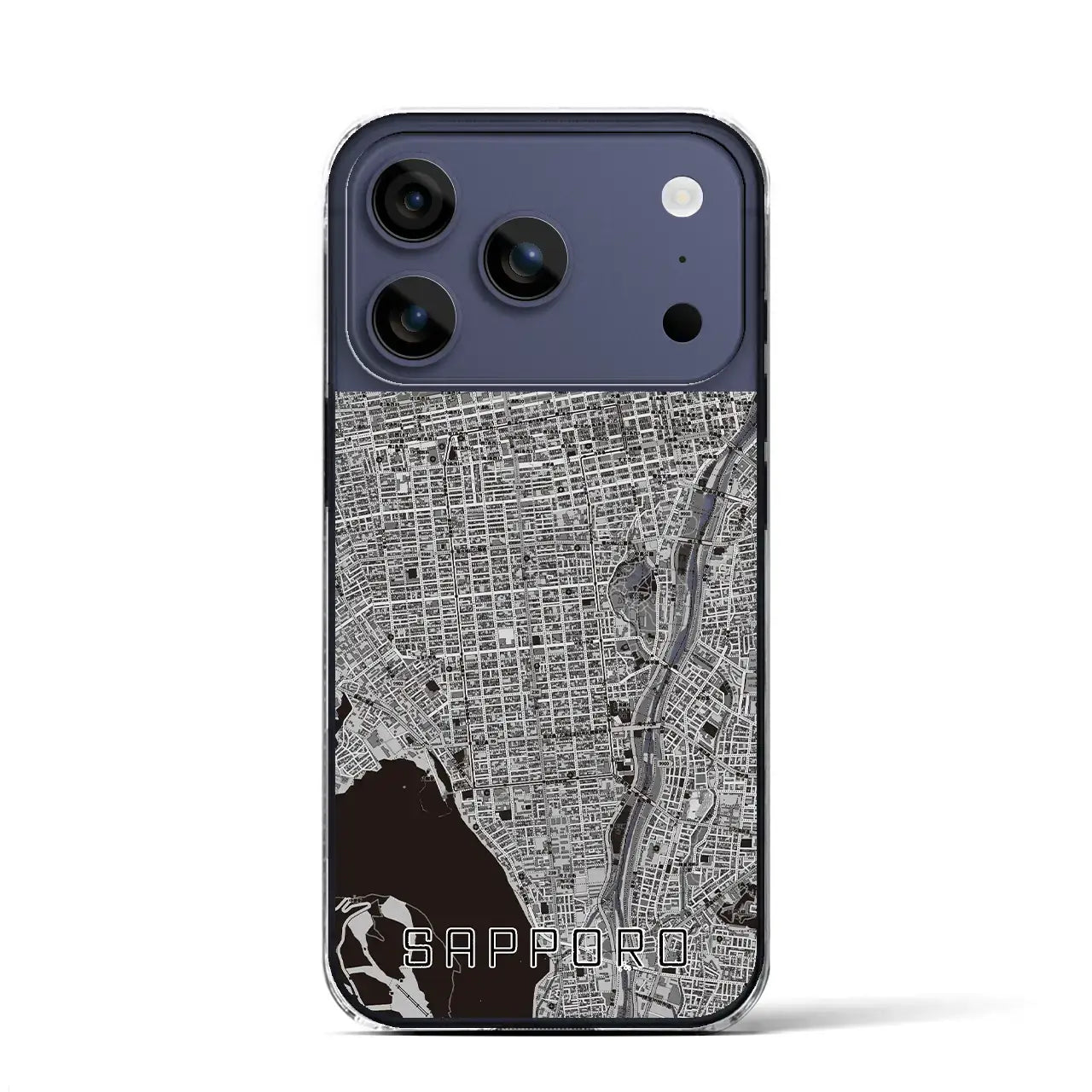 【札幌(北海道)】地図柄iPhoneケース(クリアタイプ)