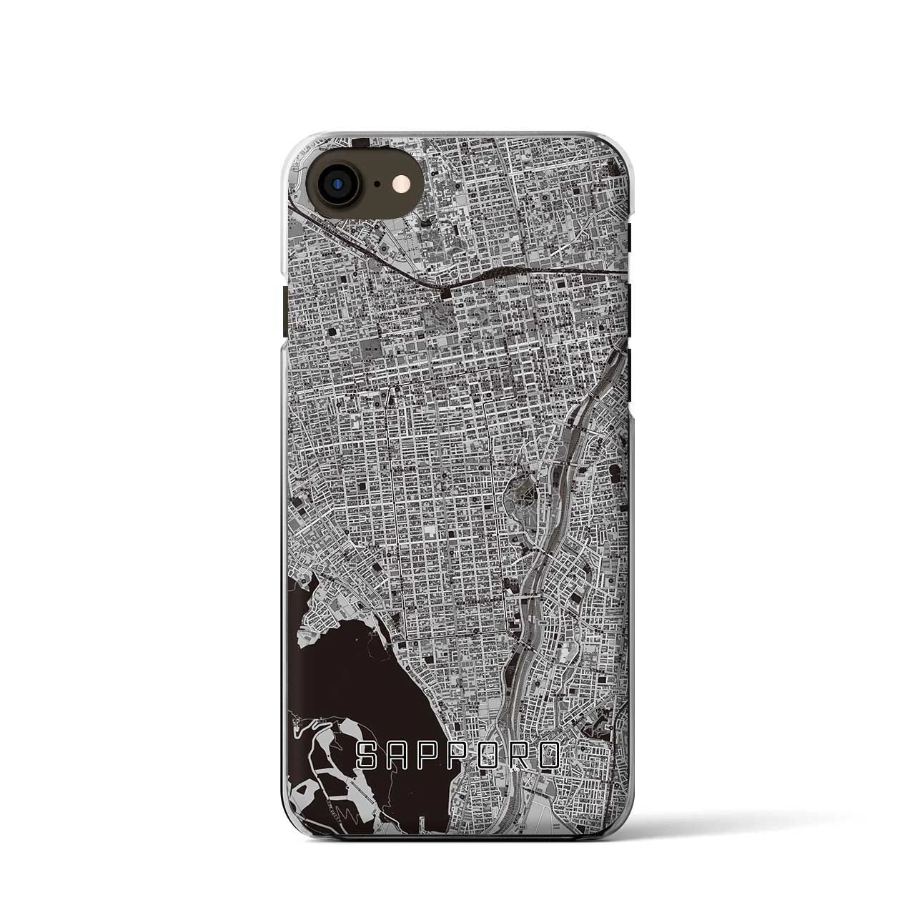 【札幌(北海道)】地図柄iPhoneケース(クリアタイプ)