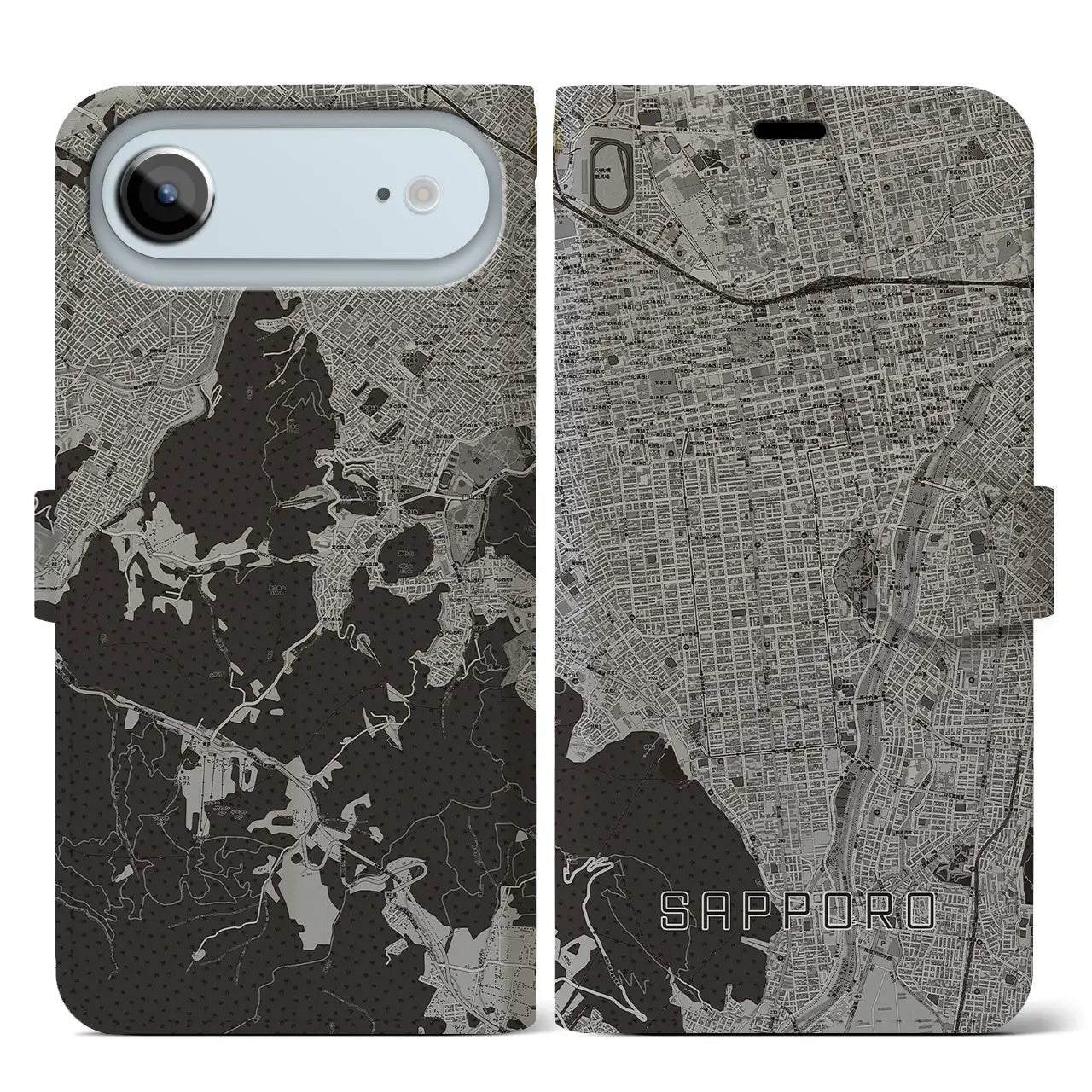 【札幌(北海道)】地図柄iPhoneケース(手帳タイプ)