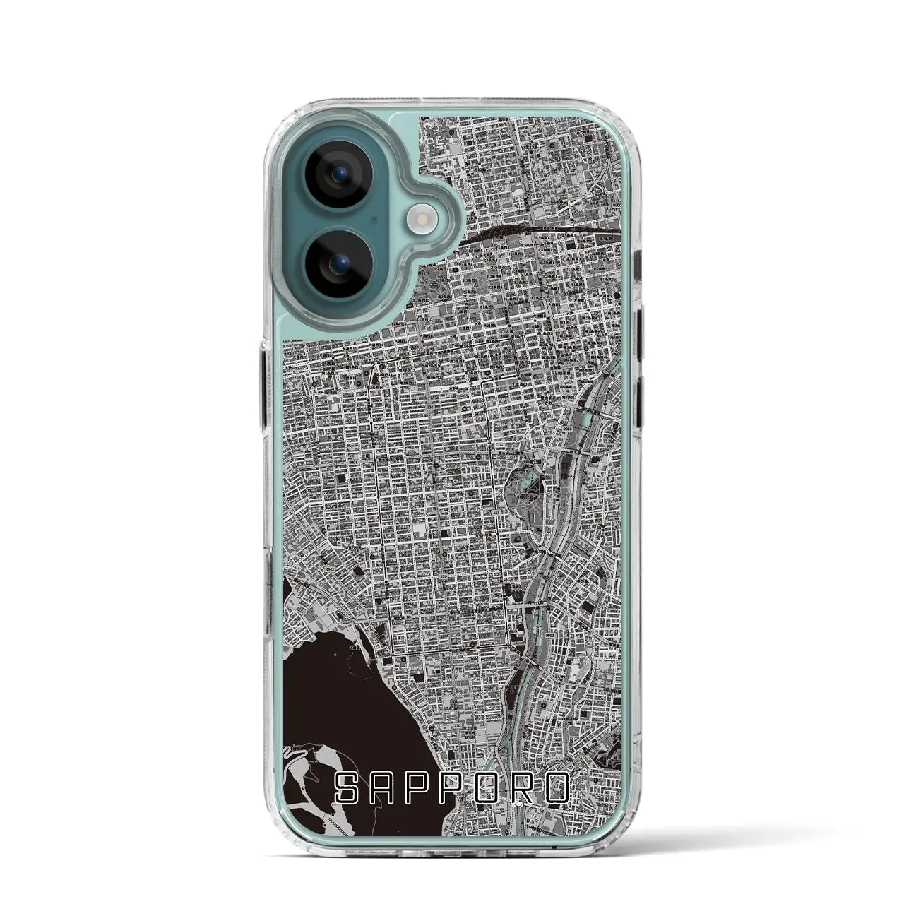 【札幌(北海道)】地図柄iPhoneケース(MagSafeタイプ)モノトーン・iPhone 16 Pro 用