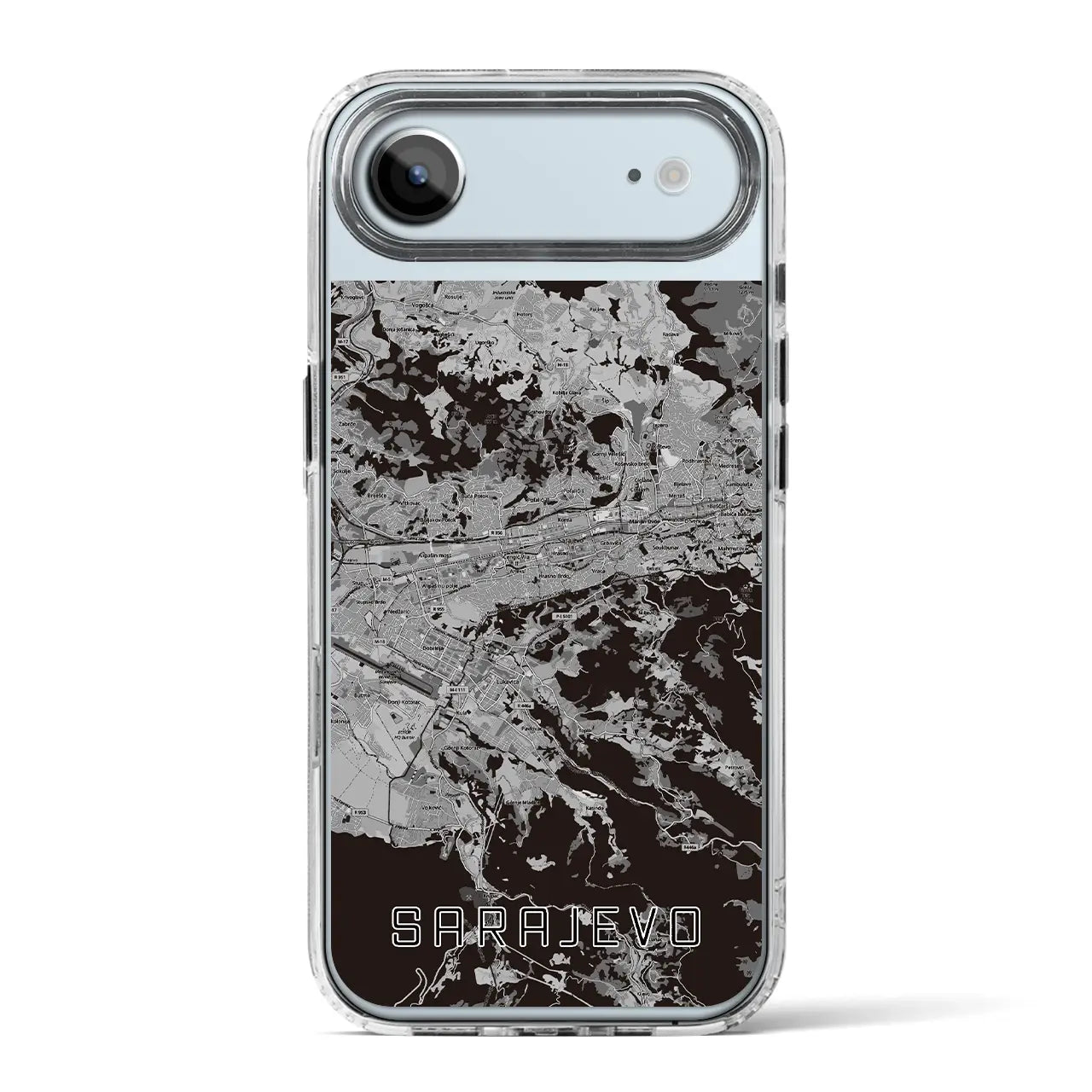 【サラエヴォ(ボスニア・ヘルツェゴビナ)】地図柄iPhoneケース(MagSafeタイプ)