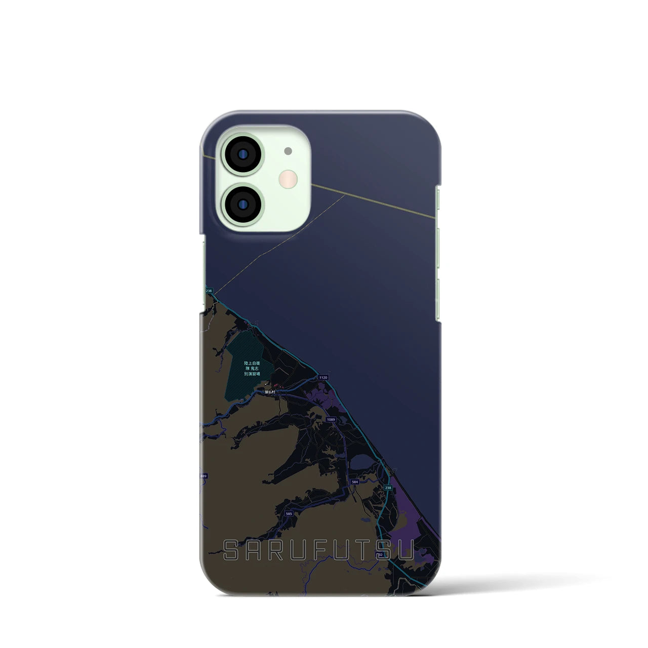 【猿払(北海道)】地図柄iPhoneケース(バックカバータイプ)