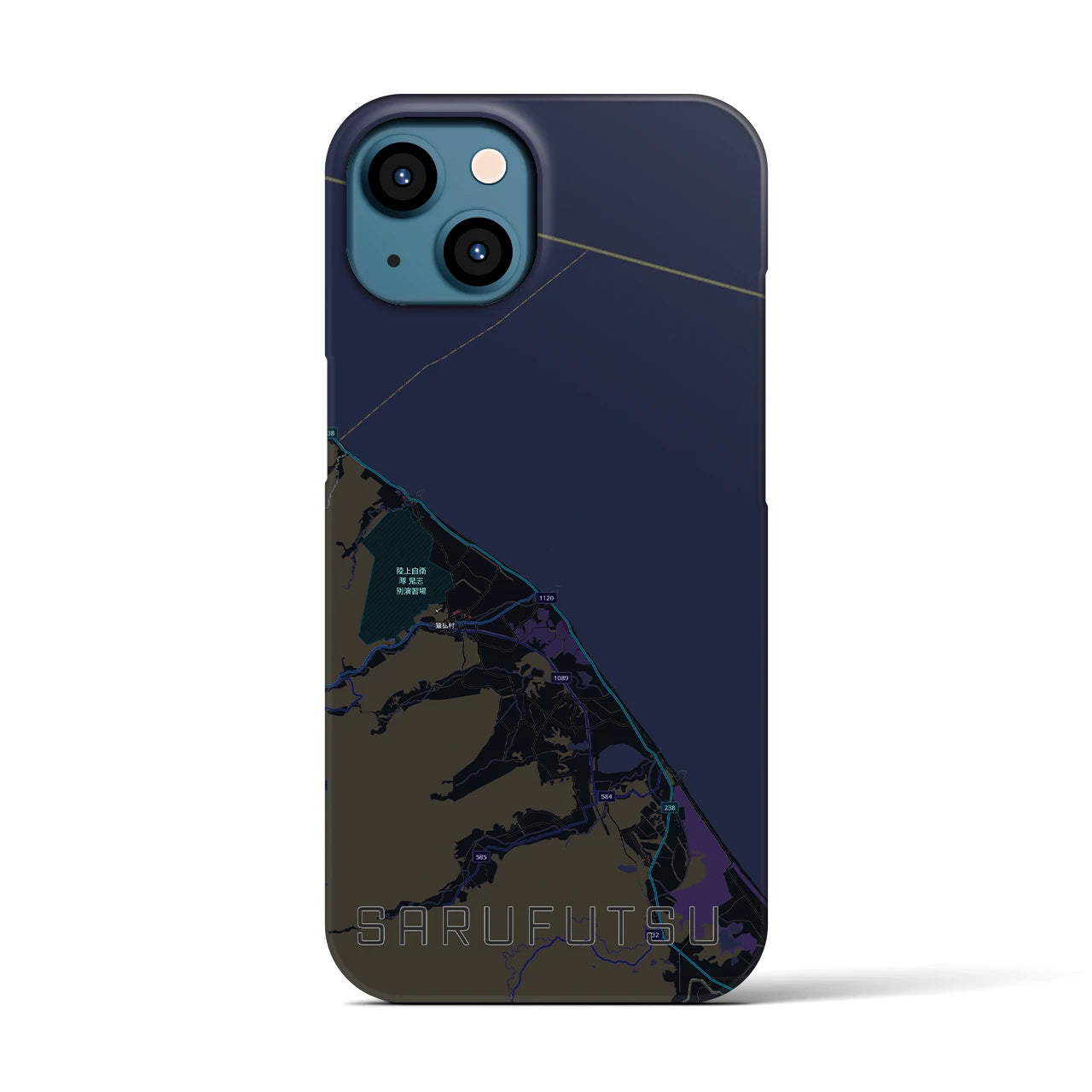 【猿払(北海道)】地図柄iPhoneケース(バックカバータイプ)
