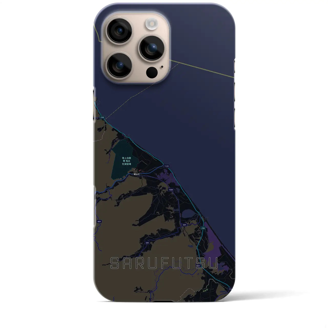 【猿払(北海道)】地図柄iPhoneケース(バックカバータイプ)